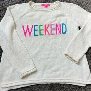 Lilly Pulitzer “weekend” sweater Top
Size M